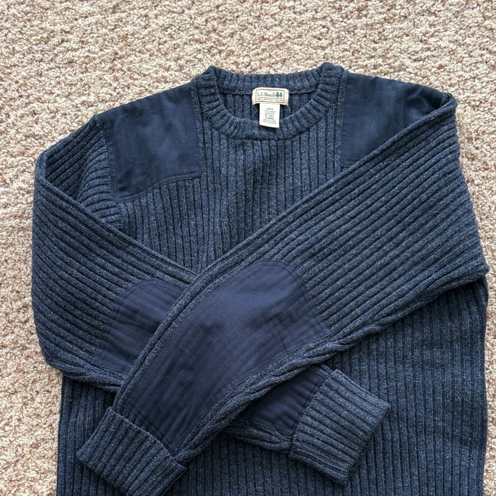 L.L. Bean Men's Navy Commando Sweater
